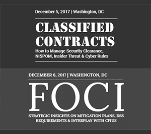 Classified Contract Summit & FOCI Forum 2017
