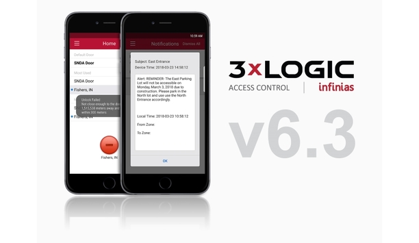 3xLOGIC Unveils Infinias 6.3 Access Control Solution At ISC West 2018