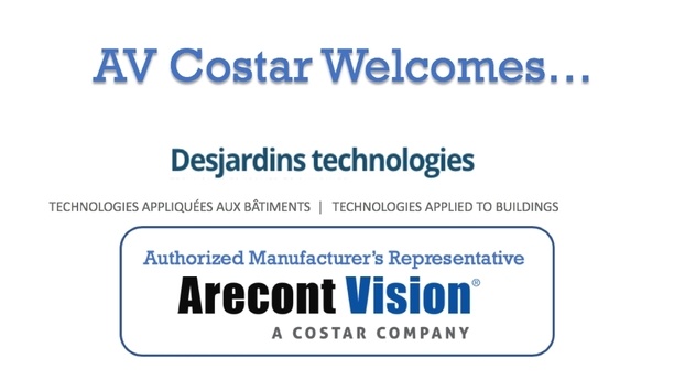 Arecont Vision Costar Adds Desjardins Technologies To Its Manufacturer’s Representative Program