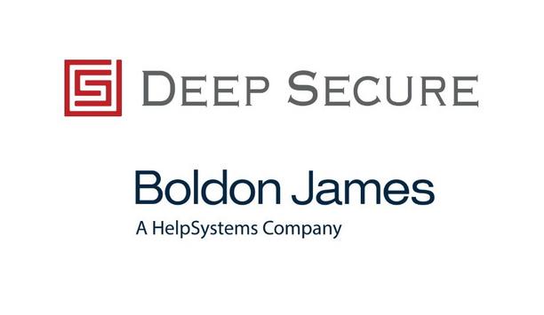 Boldon James Ltd. And Deep Secure Form Technology Alliance To Enable Secure, Efficient Delivery Of Data Across Multiple Sectors