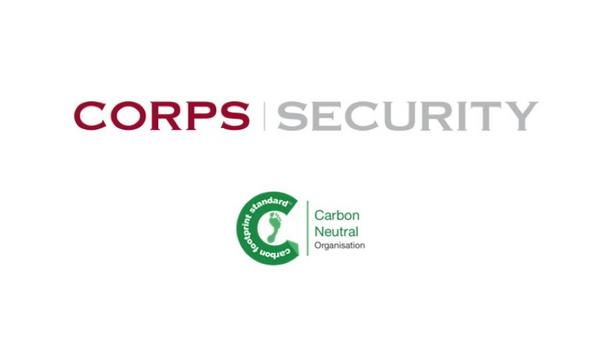 Corps Security Achieves Carbon Neutral Status By Reducing Carbon Footprint And Offsetting Unavoidable Carbon