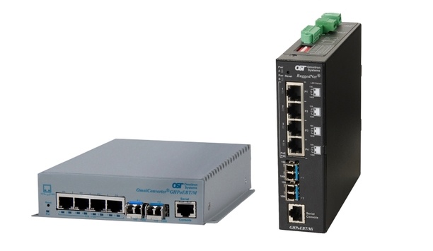 Omnitron Introduces New IEEE 802.3bt 100Watts Ruggedized Switches That Aid PTZ Surveillance Cameras