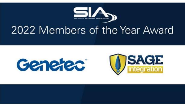Security Industry Association (SIA) Announces Genetec And SAGE Integration As Recipients Of 2022 SIA Members Of The Year Award