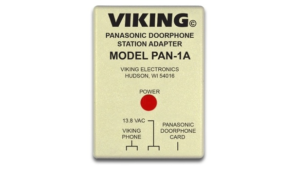 Viking Electronics’ PAN-1A Door Phone Station Adapter Utilizes The Features Of Panasonic Door Phone Cards