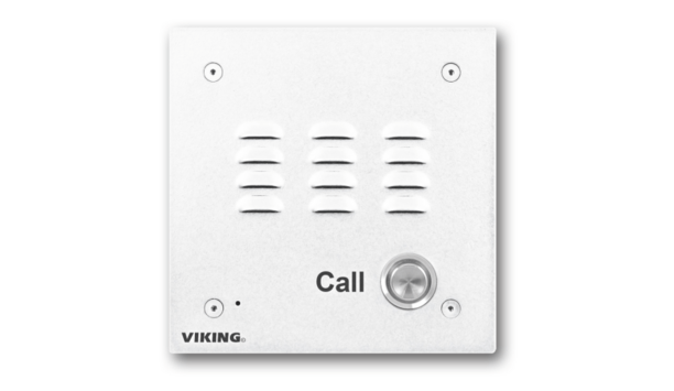 Viking Electronics Offers Its Classic Door Entry Speaker Phone E-10-WHA In A White Powder Painted Finish