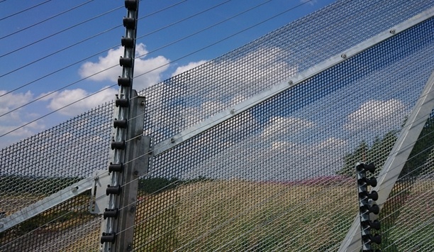 Zaun's ArmaWeave fencing raking installation method installed at a high security site