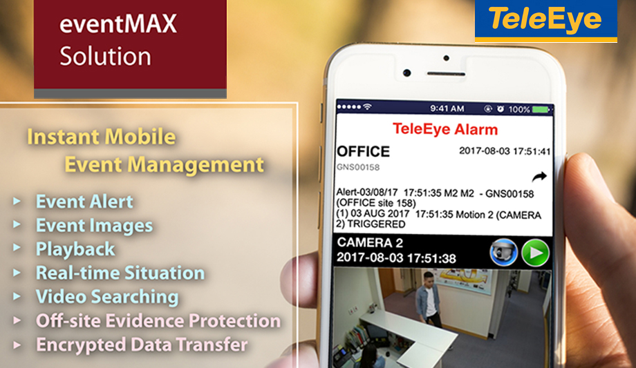 TeleEye Releases eventMAX Security Alert Service For Efficient Event Management
