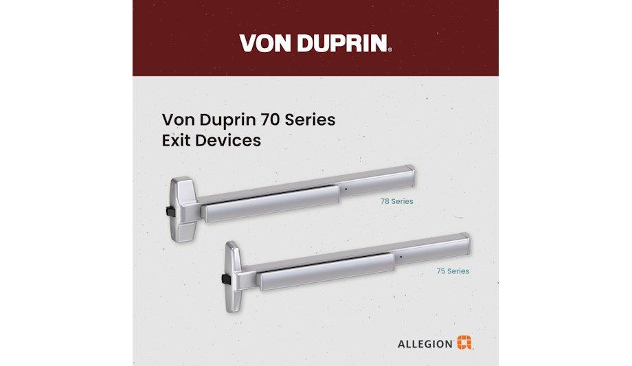 Von Duprin 70 Series: Quality Exit Devices By Allegion US
