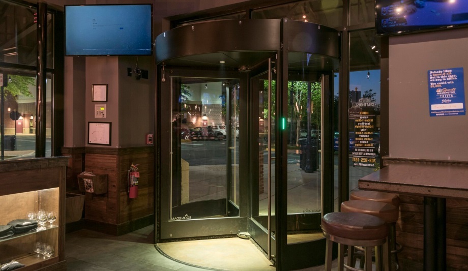 Boon Edam Revolving Doors At Crafthouse Restaurants  For Protection Against Elements