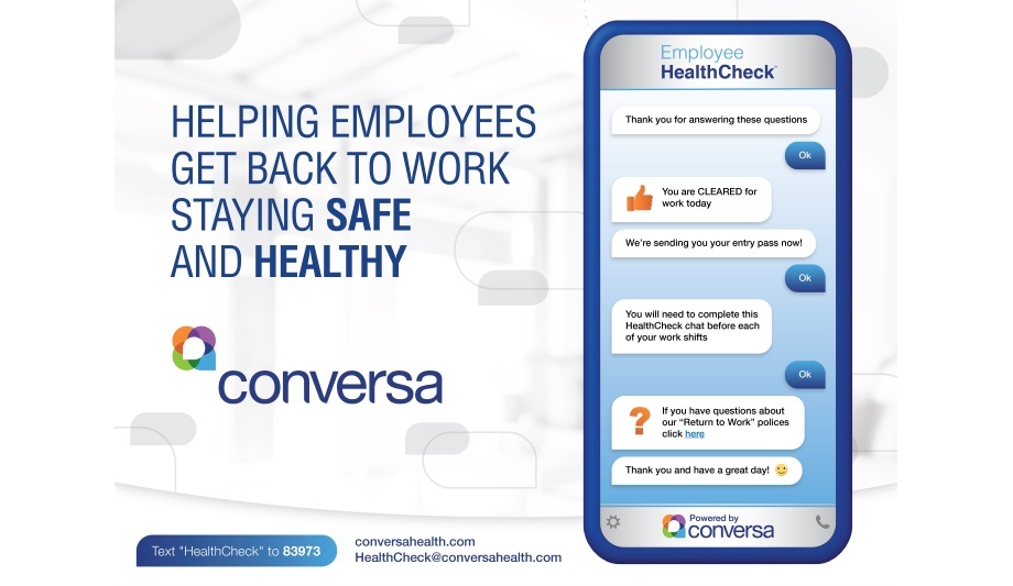 Conversa Health Unveils COVID-19 Employee HealthCheck To Enable US Enterprises To Get Back To Operations Safely