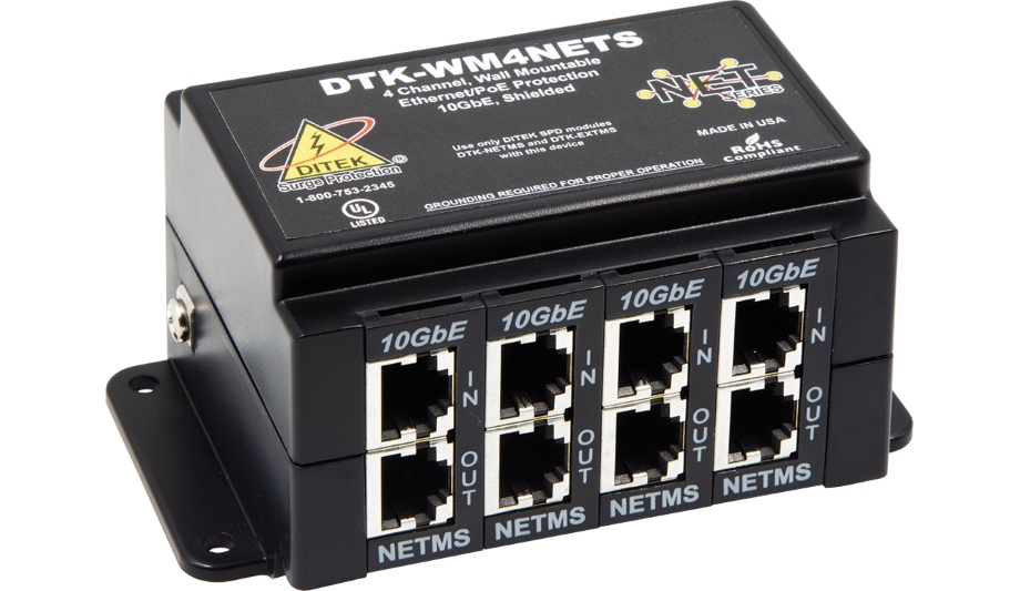 DITEK’s DTK-WM4NETS Surge Protection Device Emphasizes Surge Protection For All Networked System Installations At ISC West 2019