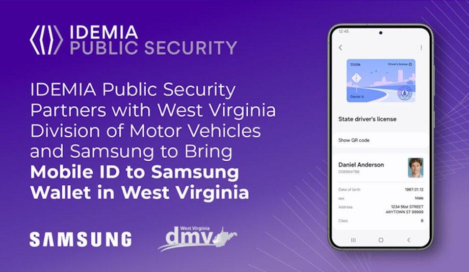 IDEMIA Launches West Virginia Mobile ID With Samsung