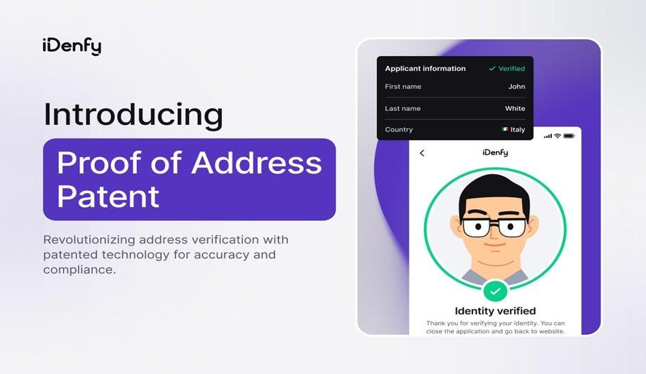 IDenfy Patents New Address Verification Method
