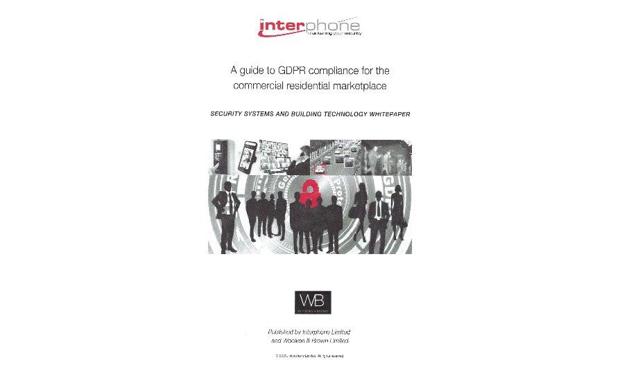 Interphone Publishes GDPR Guide For Security Systems And Building Technology Within Commercial Residential Marketplace