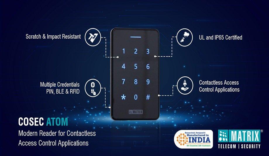 Matrix Cosec ATOM RD100K Reader Simplifies Access Control For Organizations