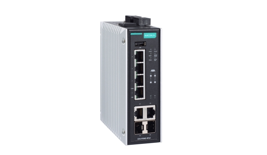 Moxa Launches EDS-P506E-4PoE Series Switches To Power IP Video Surveillance Cameras In Harsh Environments