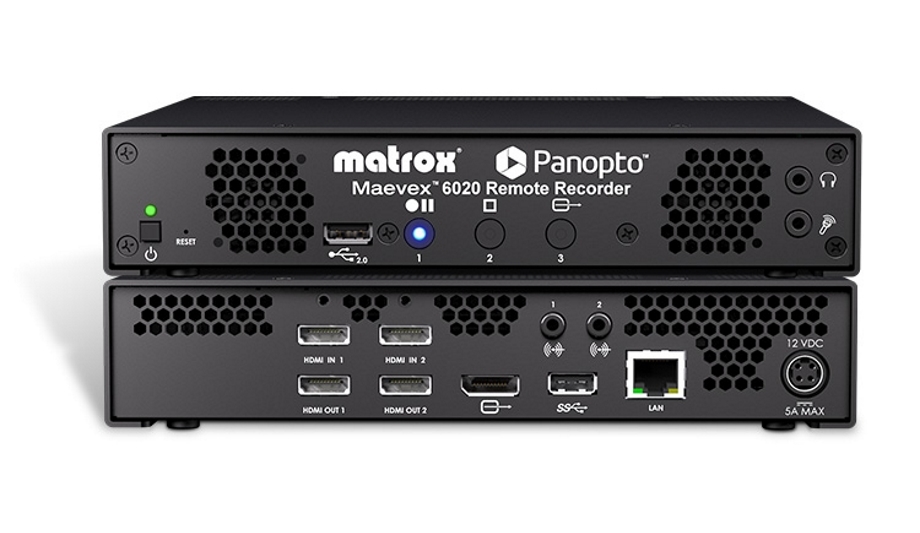Panopto Collaborates With Matrox To Release The New Maevex 6020 Remote Recorder