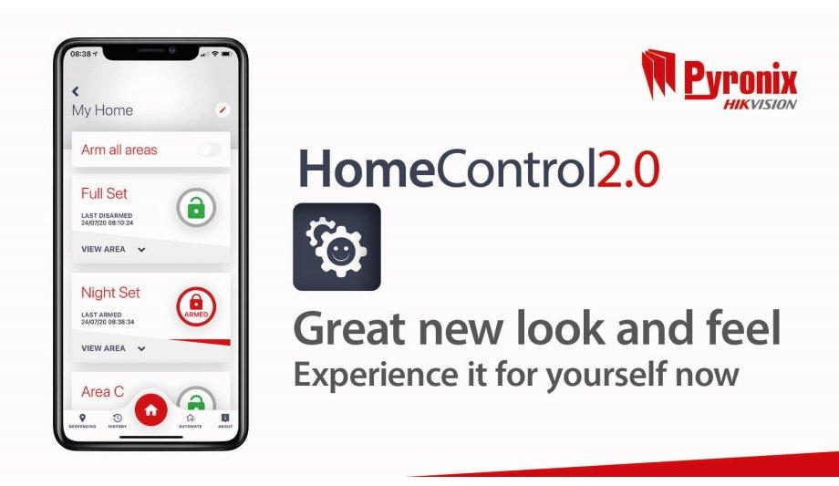Pyronix Extends Their Range Of Smart Device Application With The Launch Of HomeControl2.0