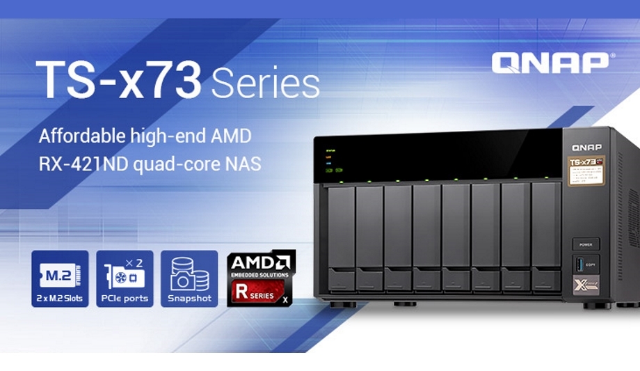 QNAP Systems Launches TS-x73 NAS Series For Enhanced Data Security