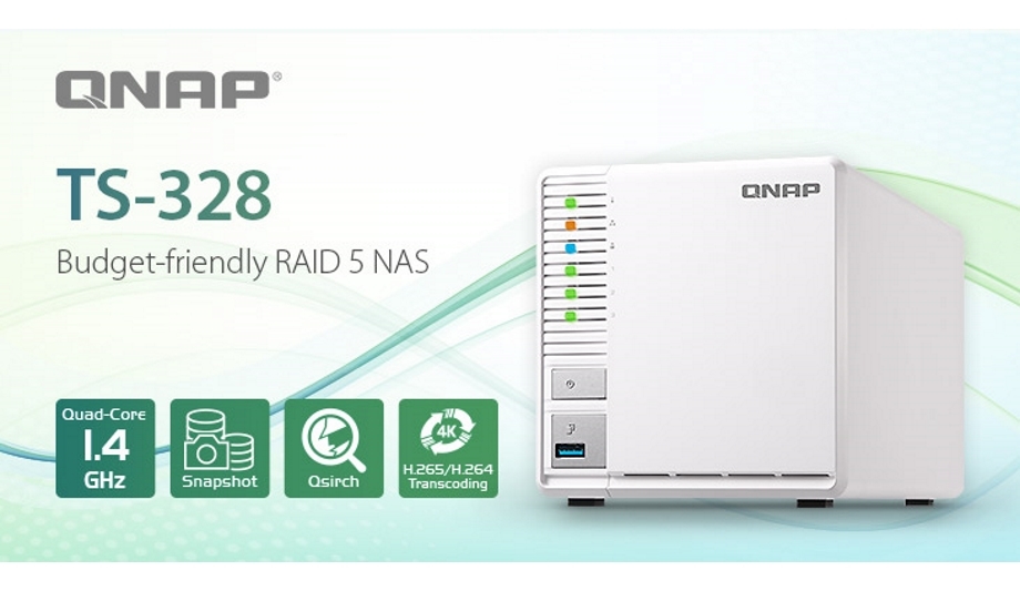 QNAP Ships First 3-bay TS-328 RAID 5 NAS, A Cost-saving And Efficient Backup Solution With Greater Data Protection For Home Users