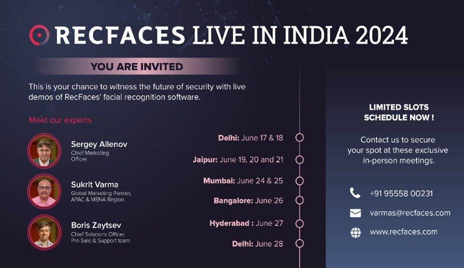RecFaces' India Business Tour To Engage With Biometric Software Experts