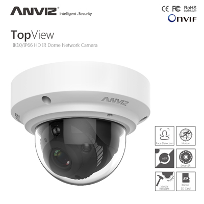 Anviz TO2508-IE 1/2.8-Inch 2MP True Day/Night HD Network Dome Camera