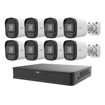 Uniview (UNV) KIT/XVR301-08Q3/8*UAC-B115-F28 8-Ch DVR Kit (Including 8 PCS Analog Mini Bullet Camera)