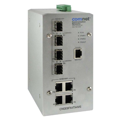 ComNet CNGE8FX4TX4MS Environmentally Hardened Managed Ethernet Switch
