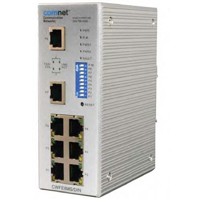 ComNet CWFE8MS/DIN Managed Ethernet  Switch