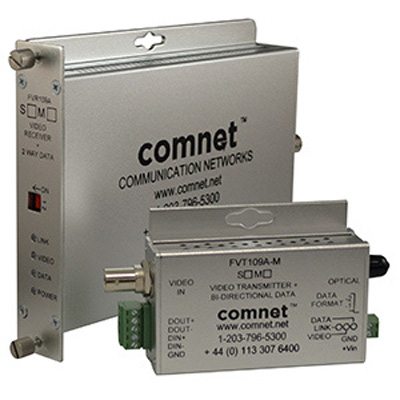 Comnet FVT/FVR109A(M,S)1[M]  - 10-bit Digitally Encoded Video With “Up-the-Coax”* Extended Distance  Or Bi-directional Data (RS232, RS422, RS485 2/4W)