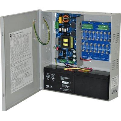 Altronix eFlow104N16V Power Supply Charger, 16 Fused Outputs, 24VDC @ 10A, Aux Output, FAI, LinQ2 Ready, 220VAC, BC300 Enclosure