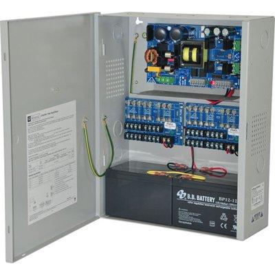 Altronix EFlow104NX16V Power Supply Charger, 16 Fused Outputs, 24VDC @ 10A, Aux Output, FAI, LinQ2 Ready, 220VAC, BC400 Enclosure