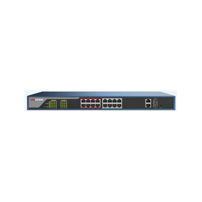 Hikvision DS-3E1318P-E Web-managed PoE Switch With 16 100M PoE Electrical Ports And 2 1000M COMBO Ports