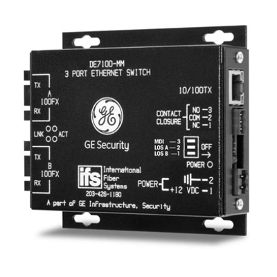 IFS DE7100 10/100 Mbps Ethernet 3 Port Transceiver
