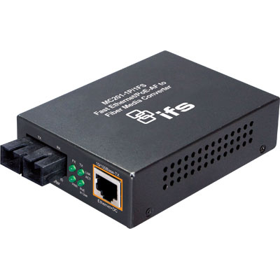 IFS MC201-1P/1FS Fiber To Ethernet Media Converter With PoE Injector
