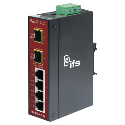 IFS MC350-4T-2S 4-port Industrial Media Converter