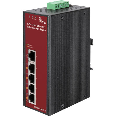 IFS NS2051-4P/1T 5 Ports PoE Industrial Ethernet Switch