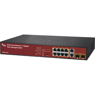 IFS NS2503-8P2C 8-Port Fast Ethernet PoE-af/at Managed Switch