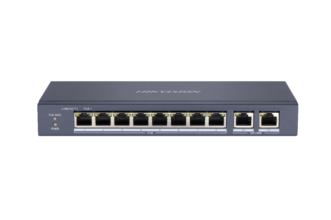 Hikvision DS-3E0310P-E/M 8 Port Fast Ethernet Unmanaged POE Switch