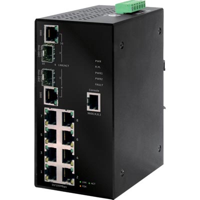 MobileView GE-DSH-82-PoE Fast Ethernet Managed Switch