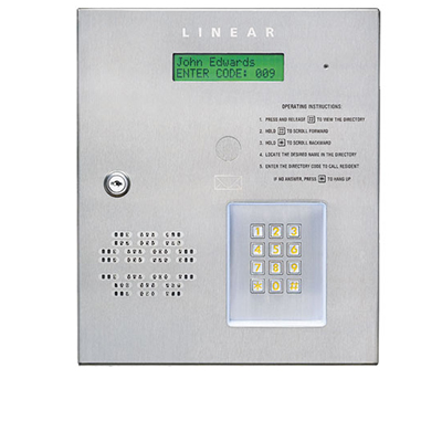Linear AE-500 Telephone Entry For One Or Two Doors/Gates