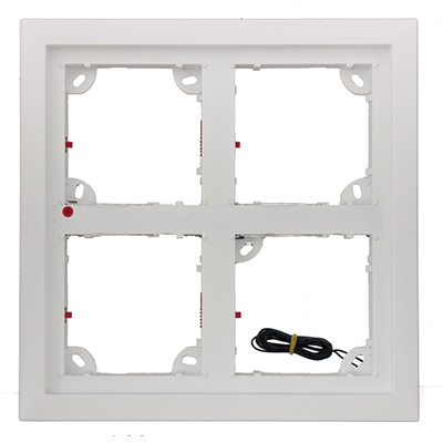 MOBOTIX MX-OPT-Frame-4-EXT-SV Silver-Colour Quad Frame