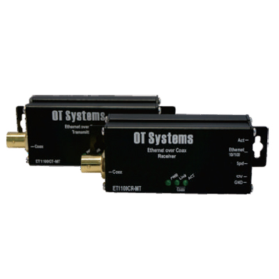 OT Systems ET1100C-R-MT 10/100BASE-TX Ethernet Over Coaxial Receiver