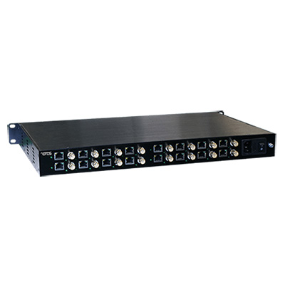 OT Systems ET16100CP-R16 Receiver Of 16-port Coax To 16-port 10/100Base-TX Ethernet Over Coax Extender With PoC