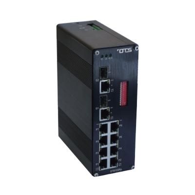 OT Systems ET8122Pp-S-DR Industrial Unmanaged Ethernet Switch