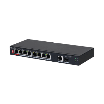 Dahua Technology PFS3110-8ET1GT1GF-96 10-Port Unmanaged Desktop Switch with 8-Port PoE
