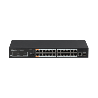 Dahua Technology PFS3125-24ET-190 24-Port FE PoE+ 1-Port Gigabit Combo PoE Switch