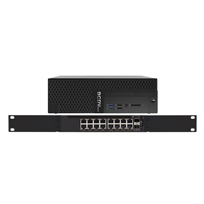 BCDVideo BCDSF02P-16P-SSP Small Form Factor Video Recording Server & 16-Port PoE Network Switch