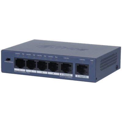 Dahua Technology S3006-4ET-36 6-Port Unmanaged Desktop Switch with 4-Port PoE