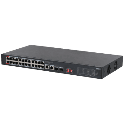 Dahua Technology S3228-24GT-375 28-Port Unmanaged Desktop Gigabit Switch with 24-Port PoE